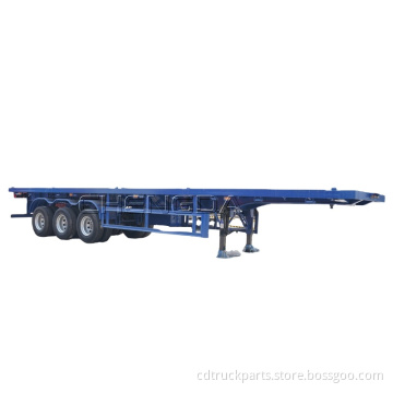 Hot Sale Heavy Duty Flatbed Truck Trailer 3 Axles Container Tractor Trailer Flat In Low Price